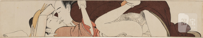Attributed to Torii Kiyonaga (1752-1815) | Scroll for the Sleeve (Sode no maki) | Edo period, late 18th century - 图13